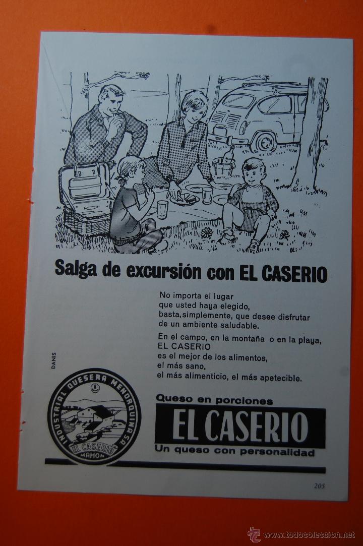 Coleccionismo de carteles: PUBLICIDAD - 1965 - COLECCION QUESO EL CASERIO IMAGEN SEAT 600