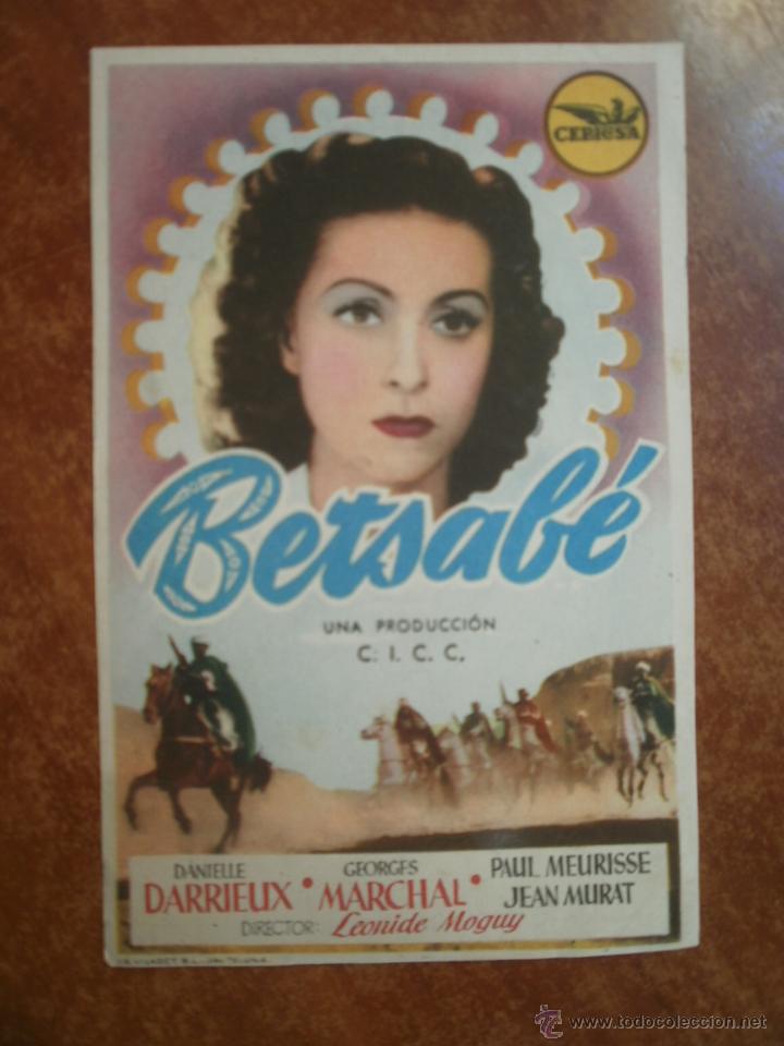 Coleccionismo de carteles: FOLLETO DE MANO PROGRAMA PROSPECTO DE CINE PELICULA , BETSABE - Foto 1