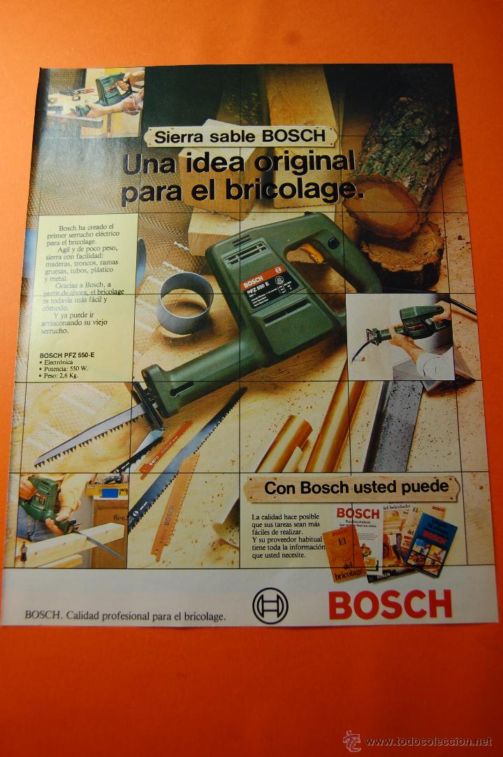 Coleccionismo de carteles: PUBLICIDAD 1986 - COLECCION ELECTRONICA - SIERRA SABLE BOSCH