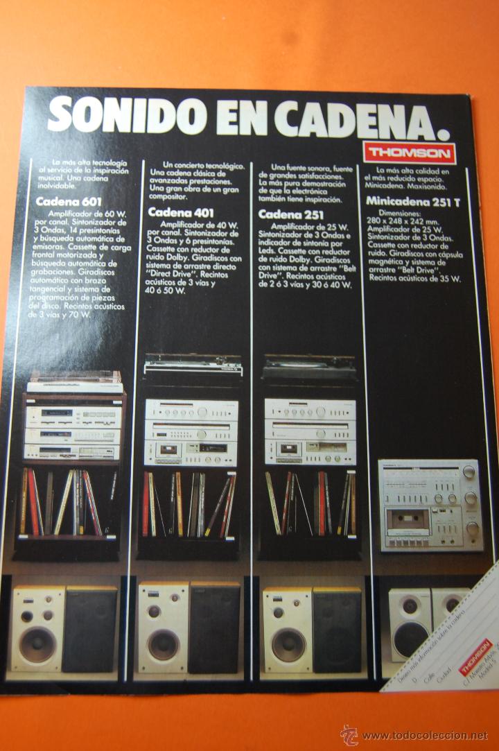 Coleccionismo de carteles: PUBLICIDAD 1983 - COLECCION ELECTRONICA - SONIDO EN CADENA THOMSON