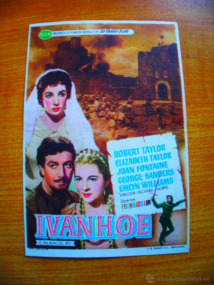 Coleccionismo de carteles: FOLLETO DE MANO PROGRAMA PROSPECTO DE CINE PELICULA , IVANHOE - Foto 1