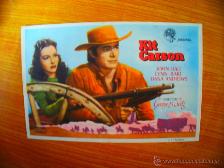Coleccionismo de carteles: FOLLETO DE MANO PROGRAMA PROSPECTO DE CINE PELICULA , KIT CARSON - Foto 1