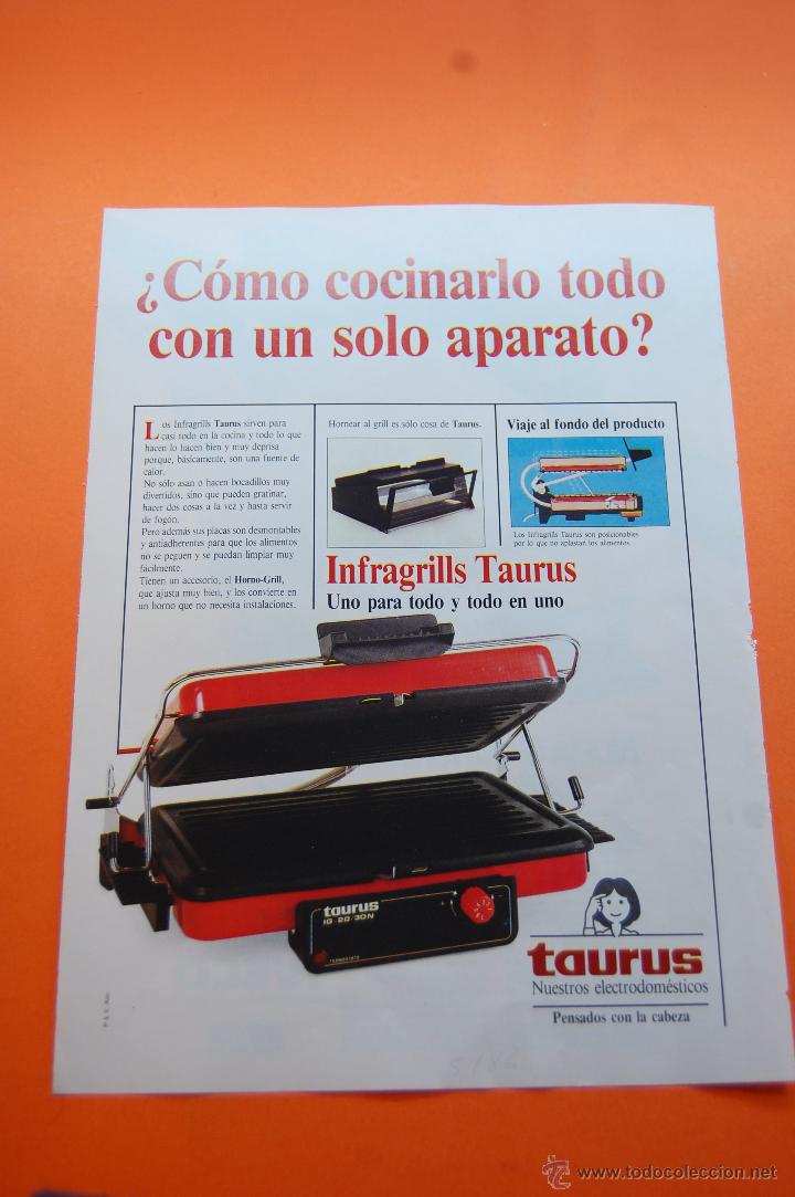 Coleccionismo de carteles: PUBLICIDAD 1986 - COLECCION ELECTRONICA - INFRAGRILLS TAURUS