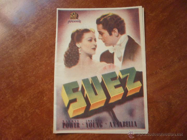 Coleccionismo de carteles: FOLLETO DE MANO PROGRAMA PROSPECTO DE CINE PELICULA , SUEZ - Foto 1