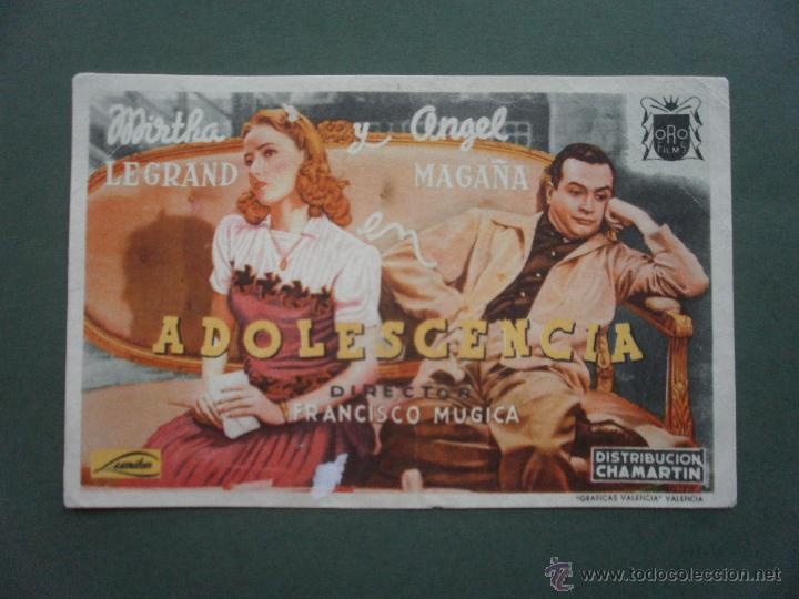 Coleccionismo de carteles: FOLLETO DE MANO PROGRAMA PROSPECTO DE CINE PELICULA , ADOLESCENCIA - Foto 1