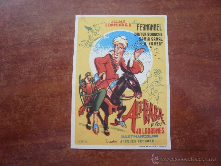 Coleccionismo de carteles: FOLLETO DE MANO PROGRAMA PROSPECTO DE CINE PELICULA , ALI BABA - Foto 1