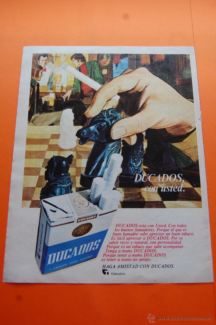Coleccionismo de carteles: PUBLICIDAD 1974 - COLECCION TABACO - DUCADOS - TAMA&Ntilde;O 26 x 34 CM.
