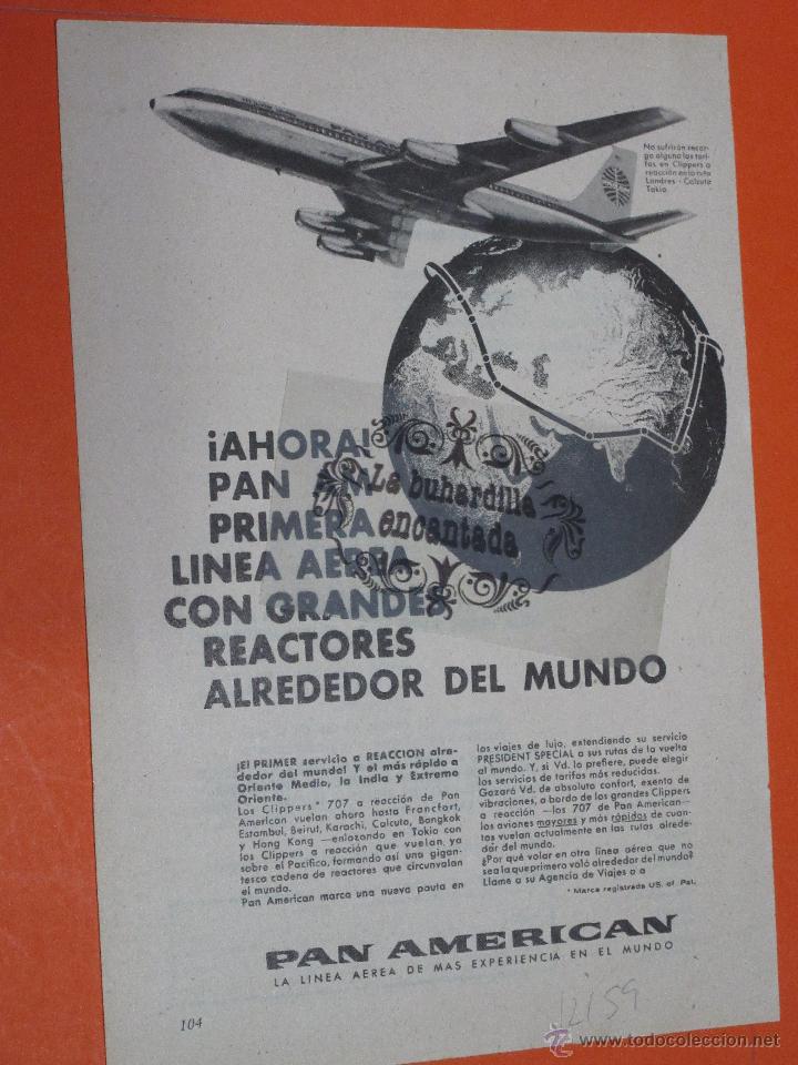 Poster collecting: PUBLICIDAD 1959 - COLECCION LINEAS AREAS - PAN AMERICAN CLIPPERS