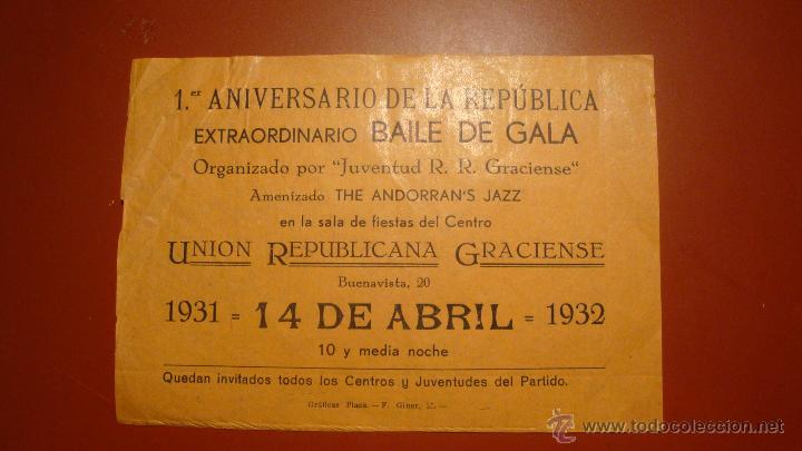 Coleccionismo de carteles: REPUBLICA ESPA&Ntilde;OLA  1.932 - Foto 1