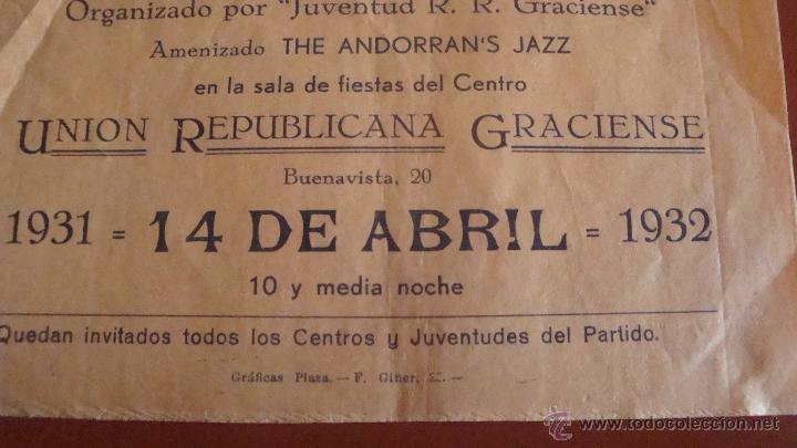 Coleccionismo de carteles: REPUBLICA ESPA&Ntilde;OLA  1.932 - Foto 2