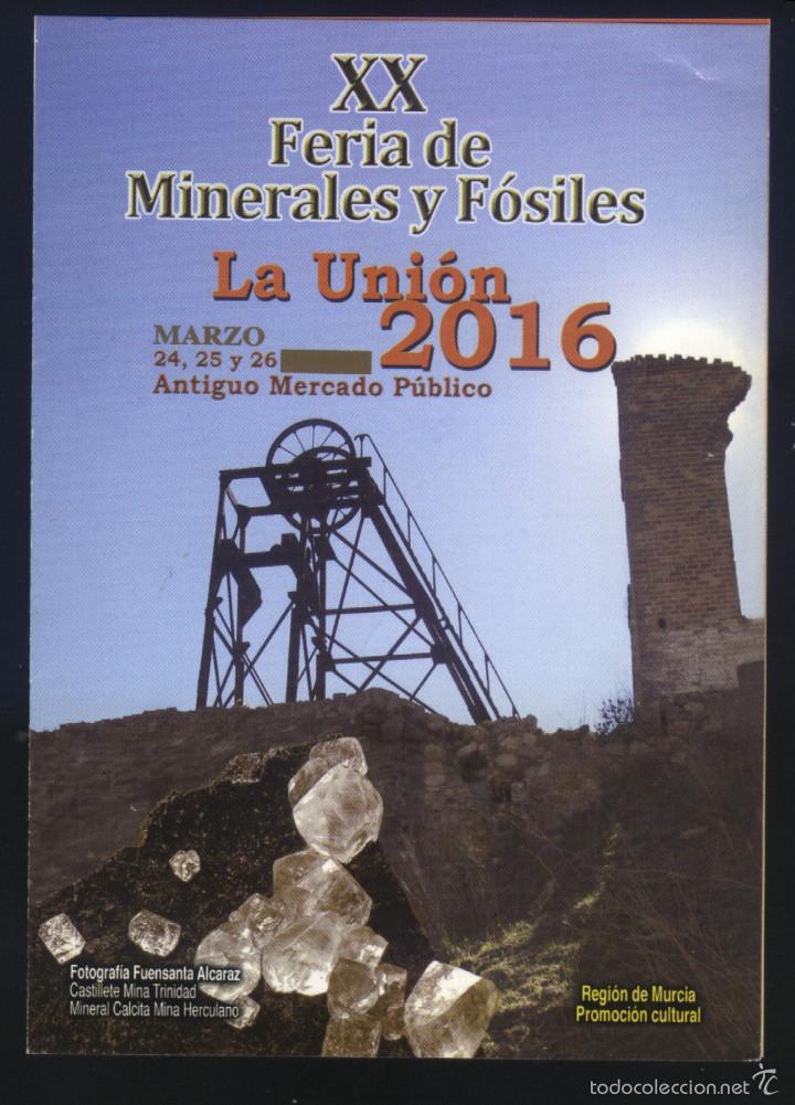Coleccionismo de carteles: MU-0484- MURCIA. LA UNION. XX FERIA DE MINERALES Y F&Oacute;SILES.