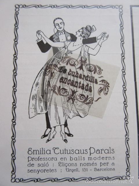 Collezionismo di affissi: PUBLICIDAD 1924 - EMILIA TUTUSAUS PARALS PROFESORA BAILES MODERNOS