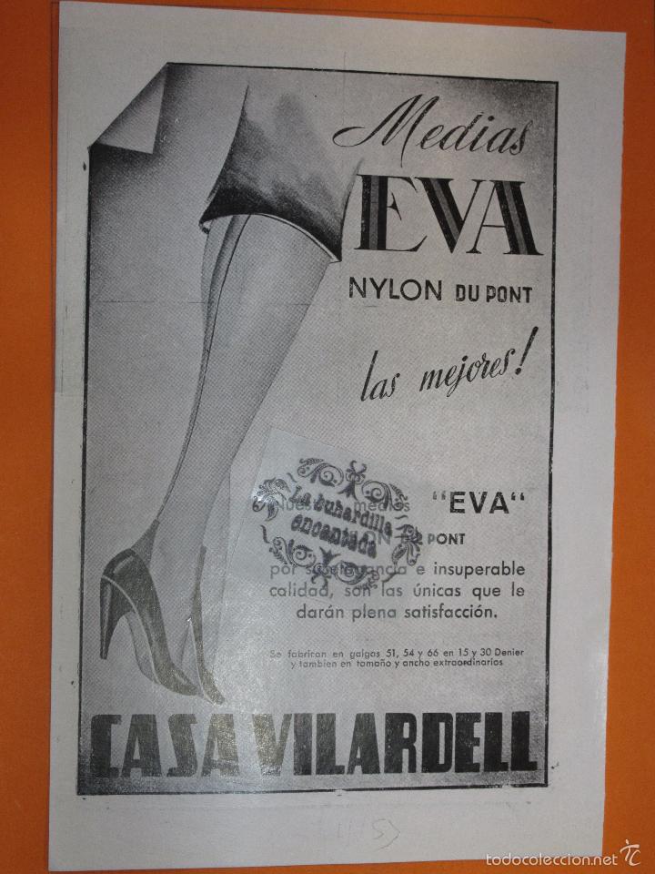 Coleccionismo de carteles: PUBLICIDAD 1953 - COLECCION ROPA - MEDIA EVA CASA VILARDELL BARCELONA
