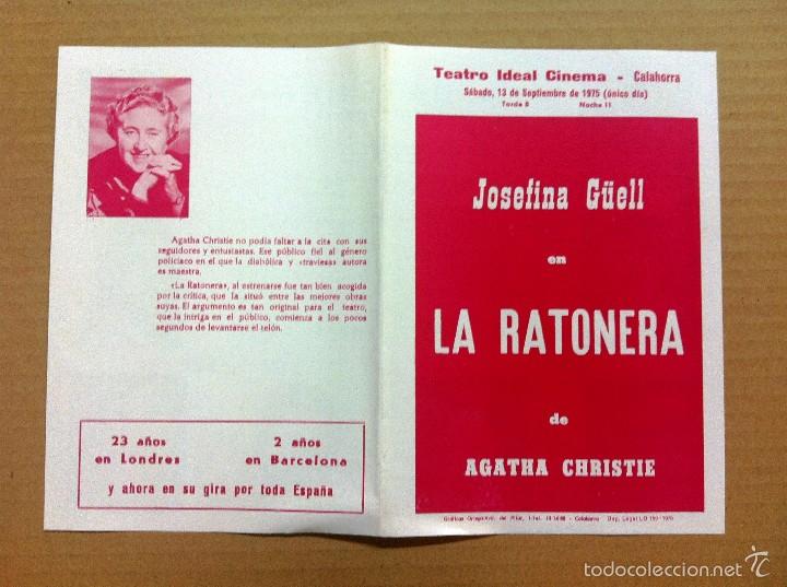 Coleccionismo de carteles: LA RATONERA DE AGATHA CHRISTIE.TEATRO IDEAL CALAHORRA.