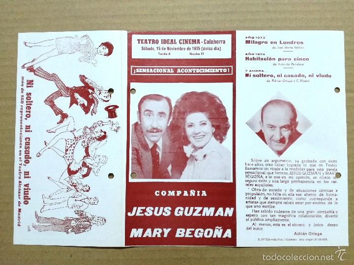 Coleccionismo de carteles: -TEATRO IDEAL CINEMA CALAHORRA-NI SOLTERO NI CASADO NI VIUDO
