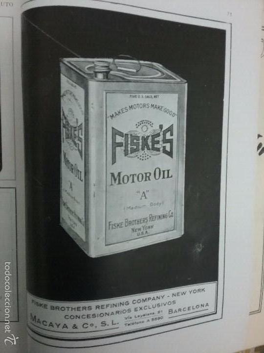 Collectionnisme d'affiches: FISKE'MOTOR OIL A.NEW YORK.A&Ntilde;O 1924.HOJA PUBLICIDAD