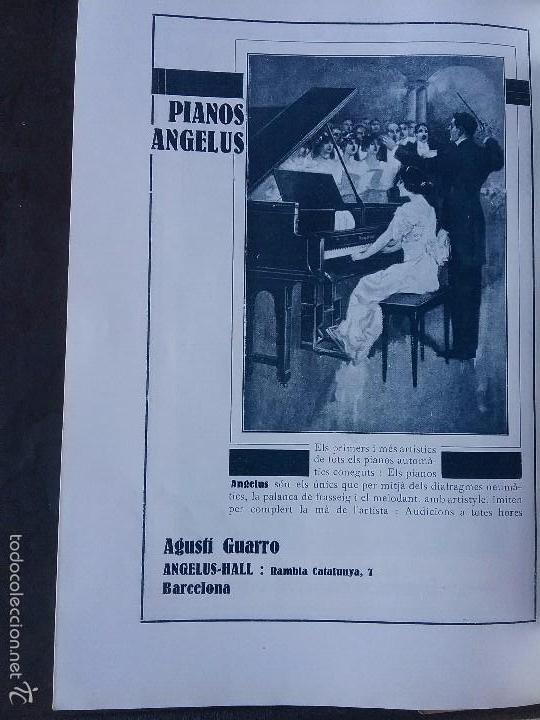 Collectionnisme d'affiches: PIANOS ANGELUS.AGUSTI GUARRO. ANGELUS-HALL.BARCELONA.A&Ntilde;O 1923.HOJA PUBLICIDAD
