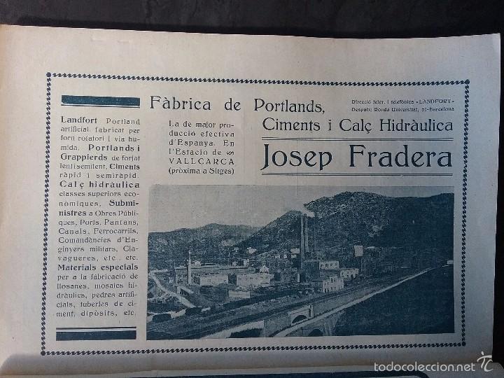 Collectionnisme d'affiches: F&Aacute;BRICA DE PORLANDS, CIMENTS I CALČ HIDR&Aacute;ULICA. ESTACIO DE VALLCARCA (SITGES).A&Ntilde;O 1923.HOJA PUBLICID