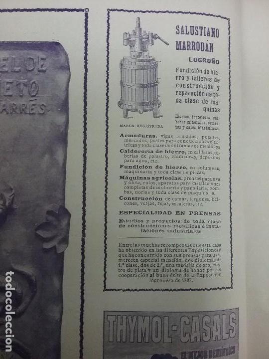 Sammeln von Plakaten: SALUSTIANO MADORRAN. FUNDICI&Oacute;N DE HIERRO.LOGRO&Ntilde;O.A&Ntilde;O 1910.HOJA REVISTA
