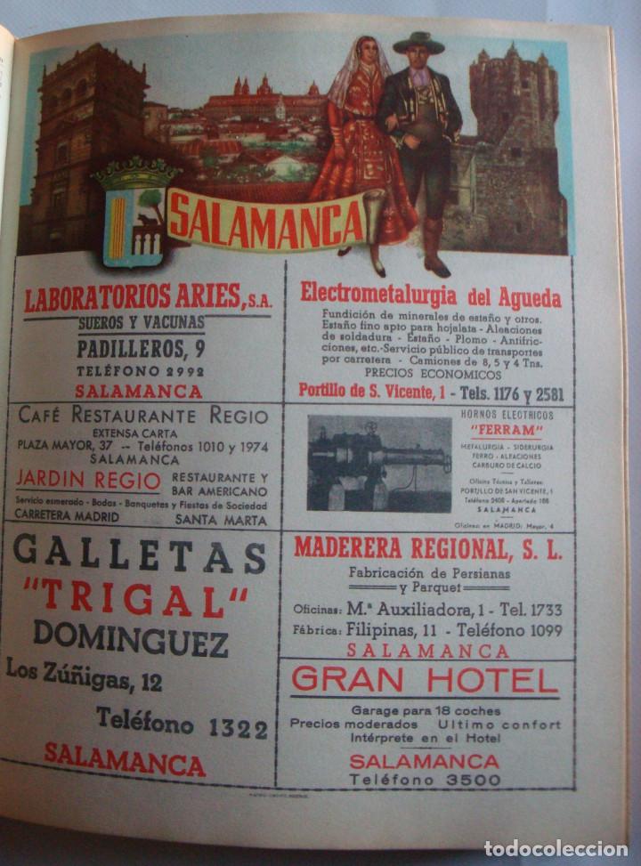 Coleccionismo de carteles: Salamanca provincia l&aacute;mina colecci&oacute;n publicidad Trigal galletas Regio Aries Gran Hotel 1954-1955