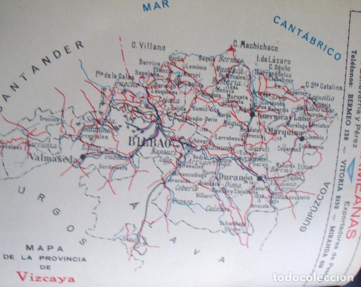 Coleccionismo de carteles: L&aacute;mina colecci&oacute;n publicidad anuario telef&oacute;nico provincia de Vizcaya 1954-1955