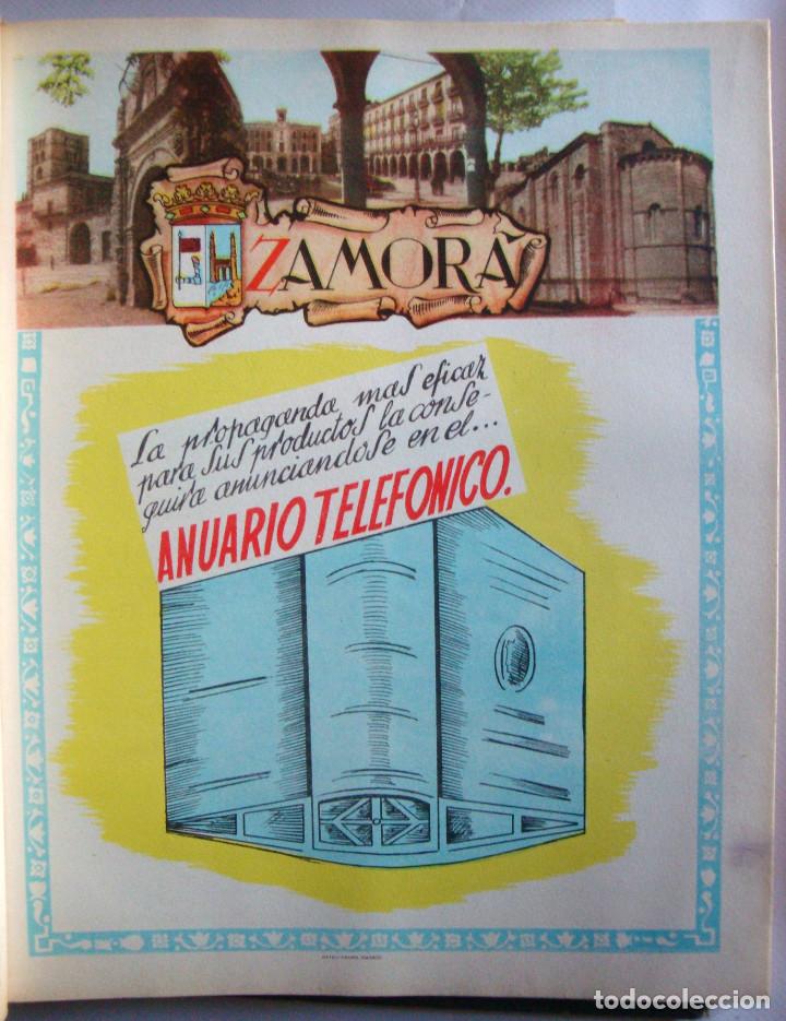 Coleccionismo de carteles: L&aacute;mina provincia de Zamora 1954-1955 colecci&oacute;n publicidad anuario telef&oacute;nico