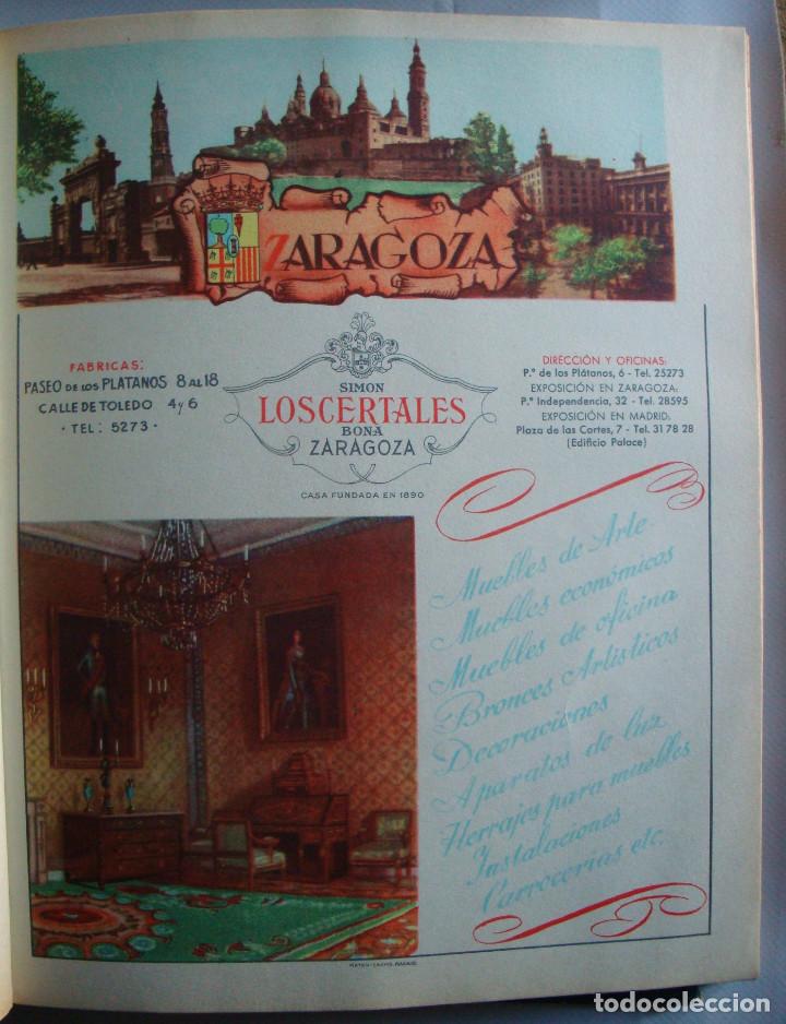 Coleccionismo de carteles: L&aacute;mina colecci&oacute;n publicidad anuario telef&oacute;nico provincia de Zaragoza 1954-1955