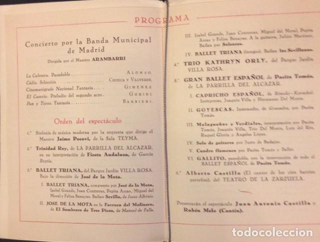 Coleccionismo de carteles: PROGRAMA Y MENU DE LA COMISION DE FESTEJOS Y DEPORTES, MADRID - Foto 2