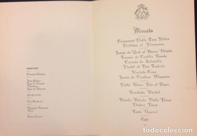 Coleccionismo de carteles: MENU PALACE HOTEL MADRID 1962 - Foto 2