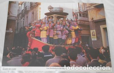 Coleccionismo de carteles: CARNAVAL DE C&Aacute;DIZ, L&Aacute;MINA DEL CORO LOS FUNDADORES DE GADIR, DE 1953, DE DIARIO DE C&Aacute;DIZ