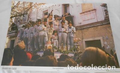 Coleccionismo de carteles: CARNAVAL DE C&Aacute;DIZ, L&Aacute;MINA DEL CORO LOS PELELINES, DE 1954, DE DIARIO DE C&Aacute;DIZ