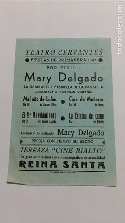 Panfleto Publicitario Teatro Cervantes En Las F Buy Old Posters At Small Format At Todocoleccion