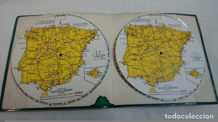 Coleccionismo de carteles: MAPA DE CARRETERAS CIRCULAR CON PUBLICIDAD - Foto 1