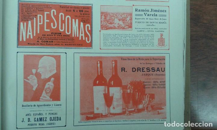 Poster collecting: RAMON GIMENEZ VARELA  JEREZ,R.DRESSAU JARQUE,J.D GAMEZ OJEDA PUERTO REAL CADIZ VINO AGUARDIENTE 1910