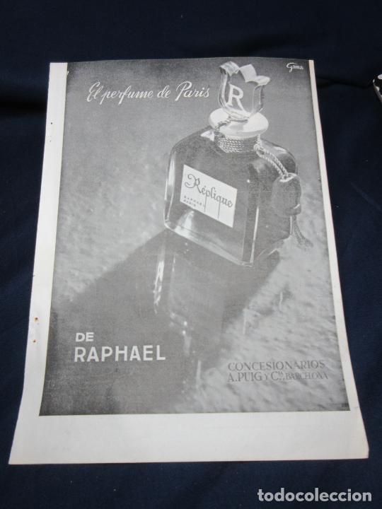 Collectionnisme d'affiches: PUBLICIDAD 1951 - COLECCION PERFUMES - REPLIQUE DE RAPHAEL DE PUIG