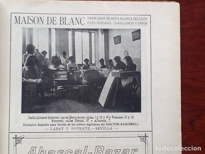Coleccionismo de carteles: MAISON DE BLANC GRAN CASA DE ROPA BLANCA SELECTA SEVILLA HOJA PUBLICIDAD A&Ntilde;O 1914