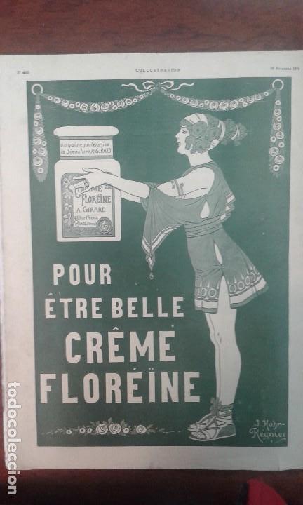 Coleccionismo de carteles: CREME FLOREINE.HOJA PUBLICIDAD A&Ntilde;O 1924.CREMA,ORIGINAL