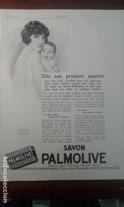 Coleccionismo de carteles: SAVON PALMOLIVE JABON  HOJA PUBLICIDAD A&Ntilde;O 1926.ORIGINAL