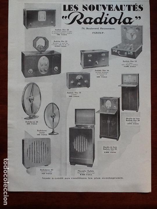 Sammeln von Plakaten: LES NOUVEAUTES RADIOLA HOJA PUBLICIDAD A&Ntilde;O 1929.ORIGINAL