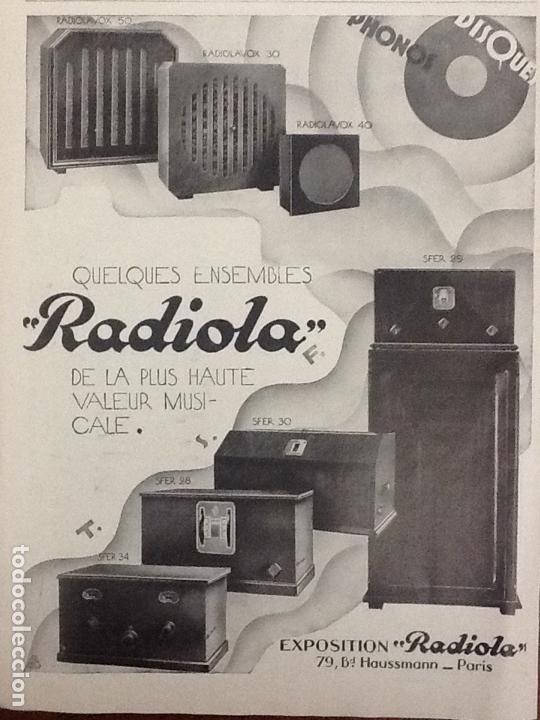 Coleccionismo de carteles: RADIOLA HOJA PUBLICIDAD A&Ntilde;O 1929 ORIGINAL