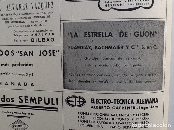 Coleccionismo de carteles: LA ESTRELLA DE GIJON SUARDIAZ BACHMAIER FABRICA DE CERVEZA ,HIELO VIGO BARRIO DE SAN LORENZO. 1939