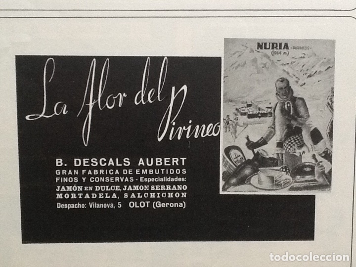 Sammeln von Plakaten: LA FLOR DEL PIRINEU B.DESCALS AUBERT GRAN FABRICA DE EMBUTIDOS OLOT
