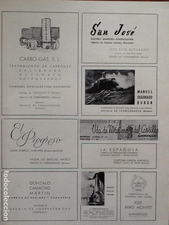 Sammeln von Plakaten: GRANJA DE TORREHERMOSA BADAJOZ HOJA PUBLICIDAD A&Ntilde;O 1942.5 ANUNCIOS .CARBO-GAS,EL PROGRESO,SAN JOS&Eacute;,