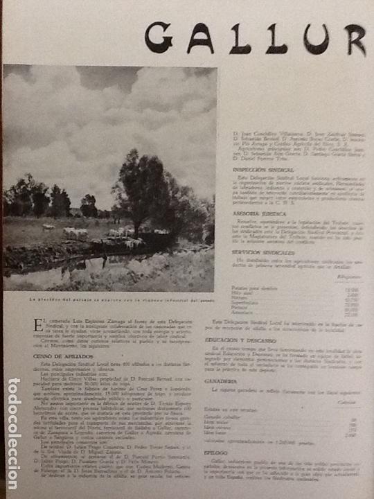 Collectionnisme d'affiches: GALLUR HOJA REVISTA A&Ntilde;O 1940 CENSO DE AFILIADOS,GANADER&Iacute;A,SERVICIOS SINDICALES,ASESOR&Iacute;A JUR&Iacute;DICA,ETC