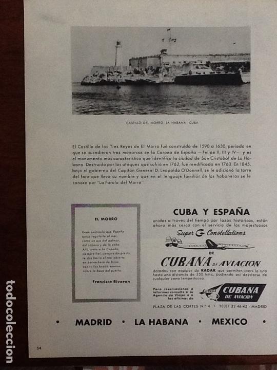 Collectionnisme d'affiches: CUBANA DE AVIACI&Oacute;N HOJA PUBLICIDAD 1958.FRANCISCO RIVERON.CUBA .AVION.COMPA&Ntilde;IA