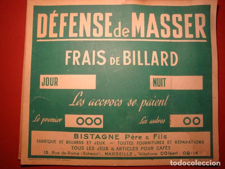 Coleccionismo de carteles: FABRICA DE BILLARES - Foto 1
