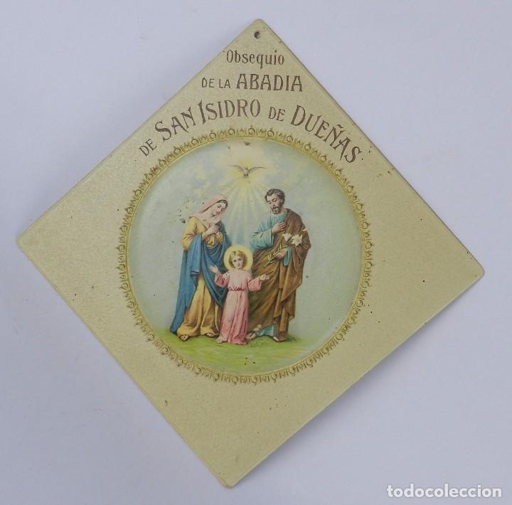 Sammeln von Plakaten: OBSEQUIO DE LA ABADIA DE SAN ISIDRO DEDUE&Ntilde;AS EN VENTA DE BA&Ntilde;OS (PALENCIA), MIDE 20 X 20 CMS. CARTON,