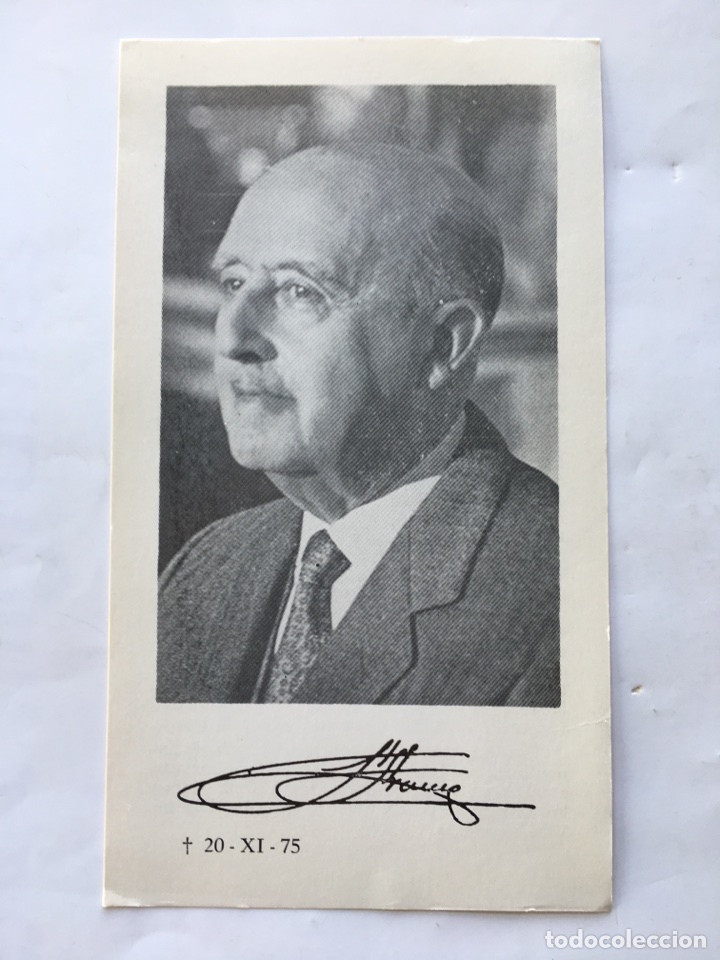 Coleccionismo de carteles: Franco General&iacute;simo, Recordatorio de su muerte (a.1975) - Foto 1