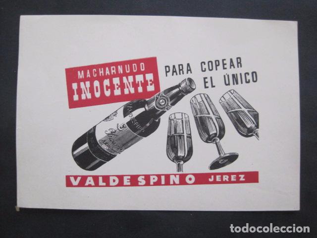 Coleccionismo de carteles: MACHARNUDO INOCENTE - VALDESPINO - PEQUEÑO CARTEL PUBLICIDAD -VER FOTOS-(V-10.902) - Foto 1 - 86048636