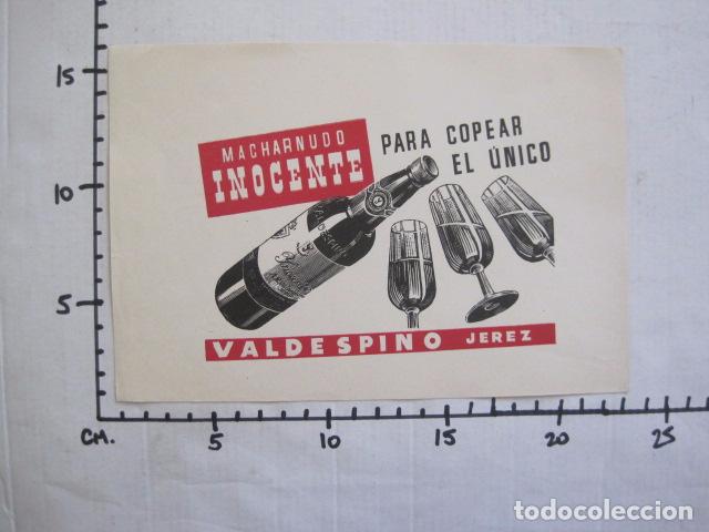 Coleccionismo de carteles: MACHARNUDO INOCENTE - VALDESPINO - PEQUEÑO CARTEL PUBLICIDAD -VER FOTOS-(V-10.902) - Foto 3 - 86048636
